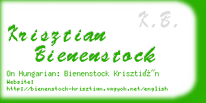 krisztian bienenstock business card